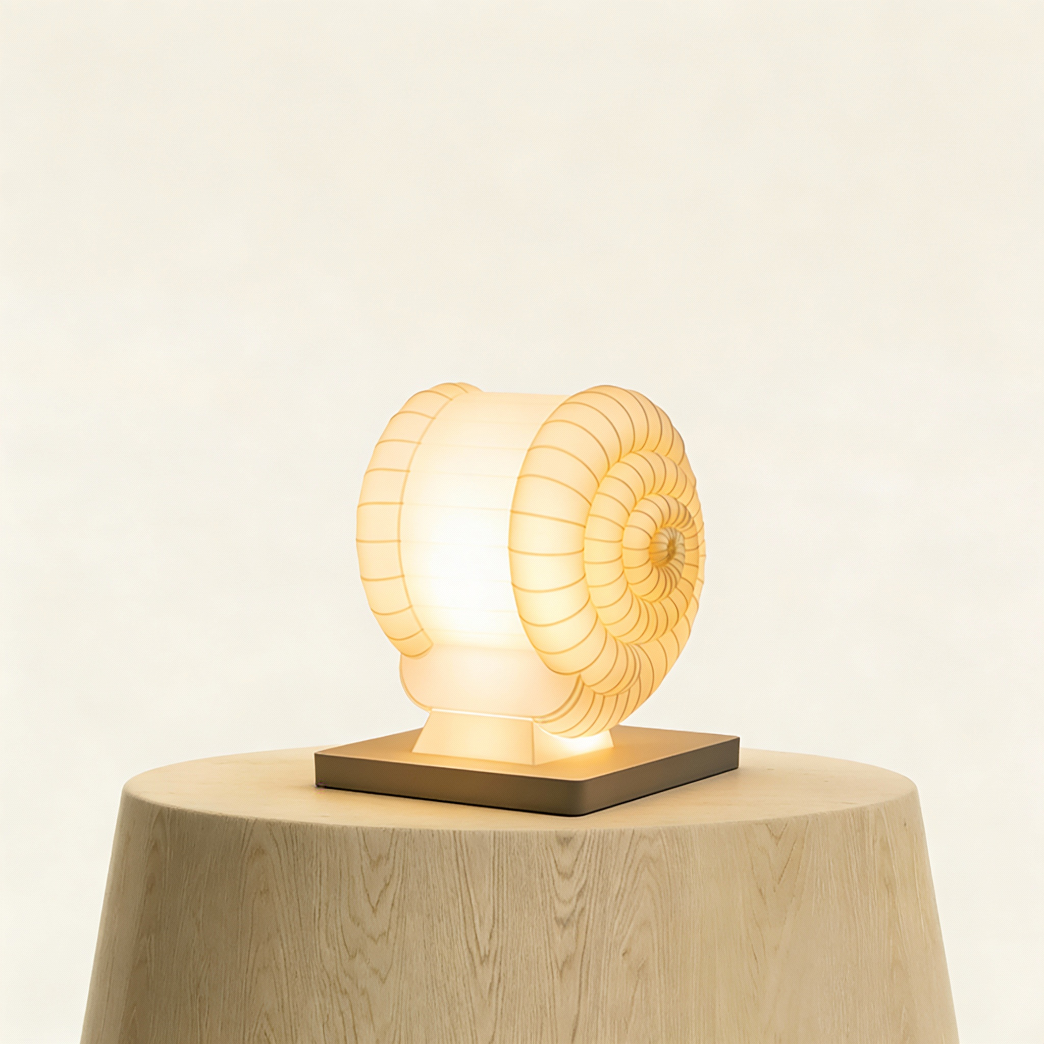 Ammolite Lumen • Fossil Spiral Lamp